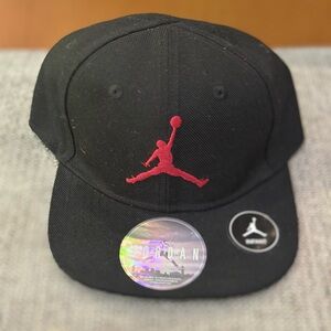Jordan Black Cap with White Accents